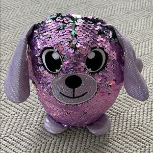 Purple Sequin Dog Toy